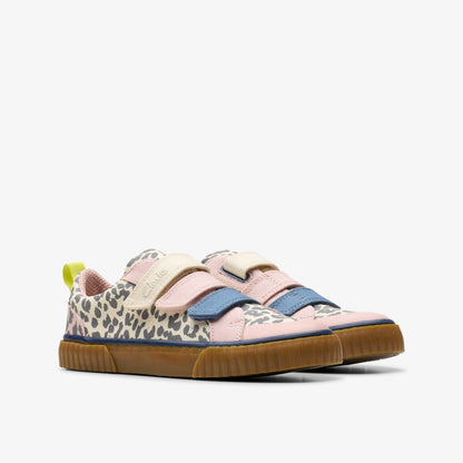 Clarks Foxing Vibe Kid Ecru Canvas