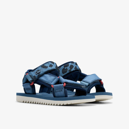 Clarks Peak Web Kid Blue Print