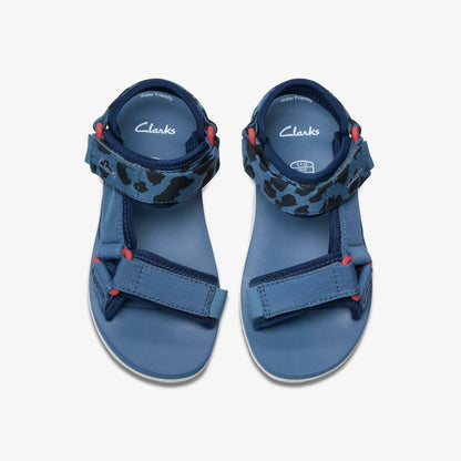 Clarks Peak Web Kid Blue Print