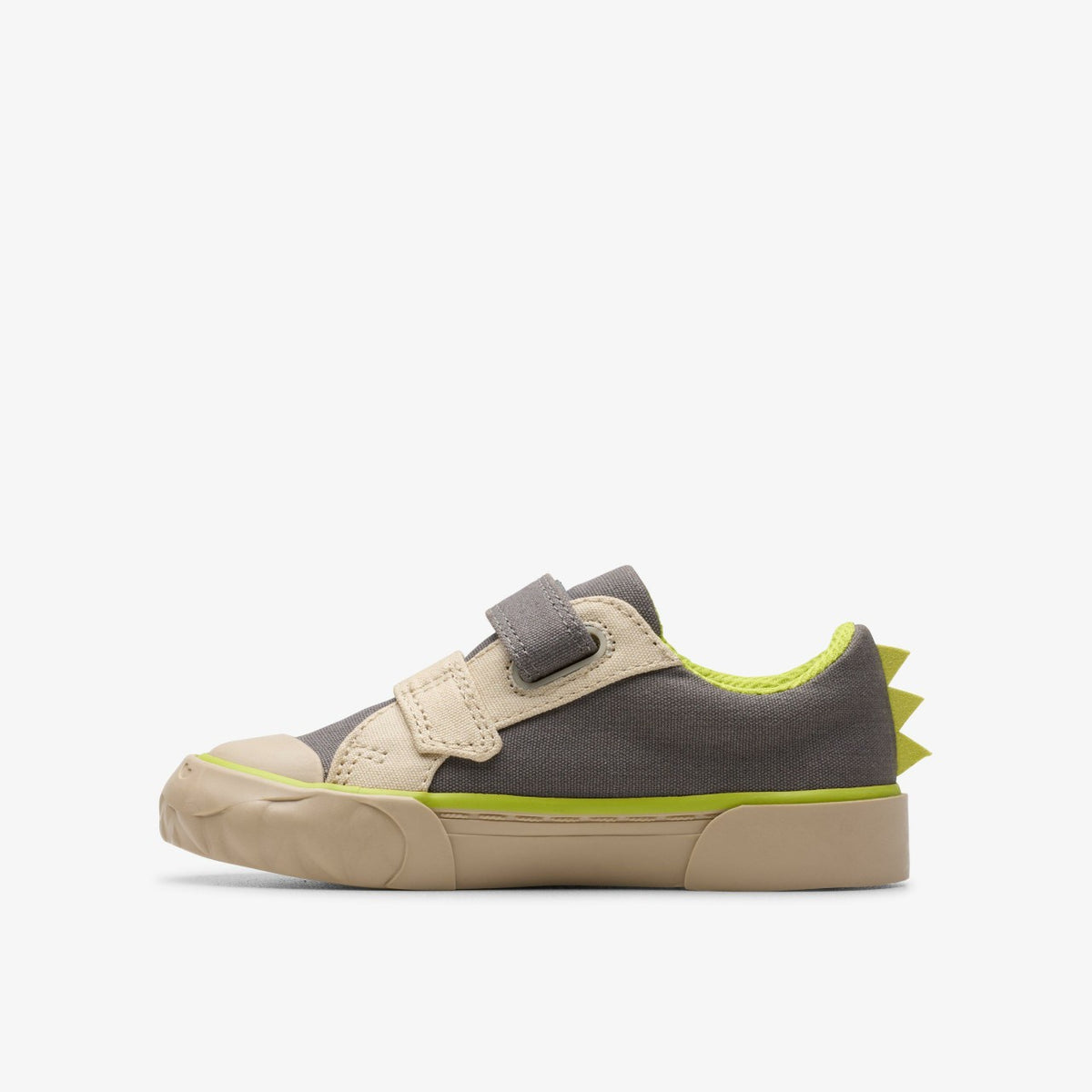 Clarks Foxing Stomp Toddler Grey Canvas