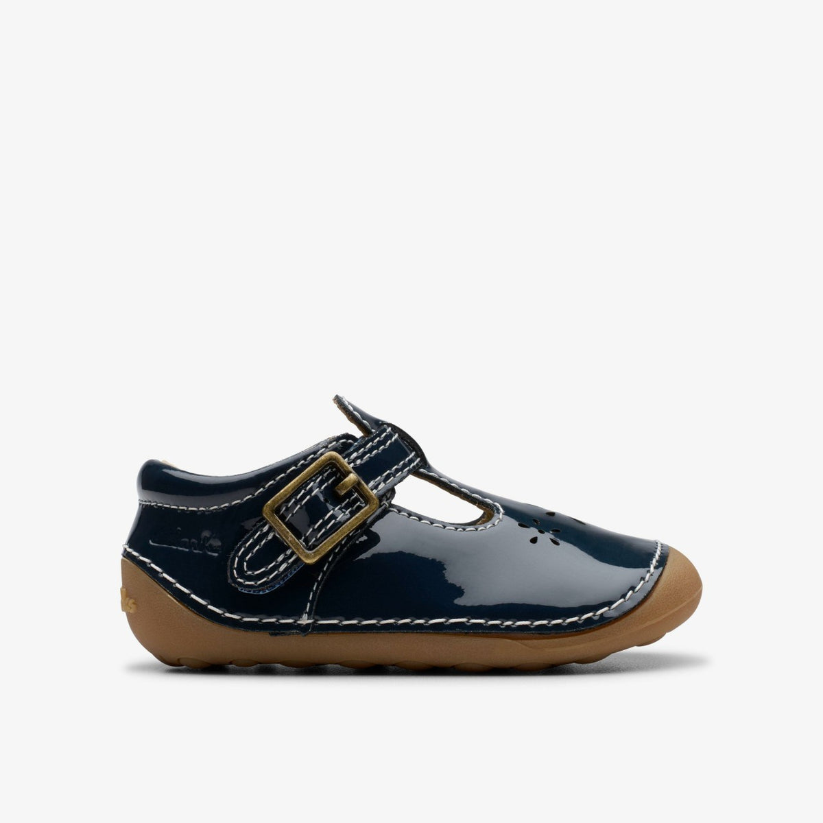 Clarks Tiny Skip Toddler Navy Patent
