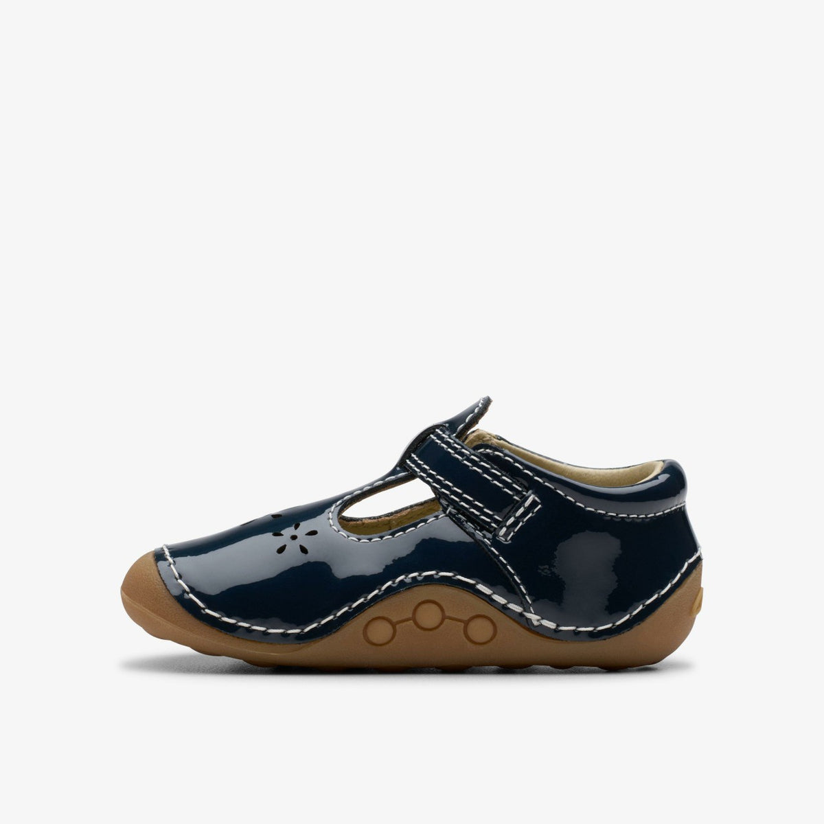 Clarks Tiny Skip Toddler Navy Patent
