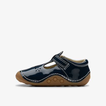 Clarks Tiny Skip Toddler Navy Patent