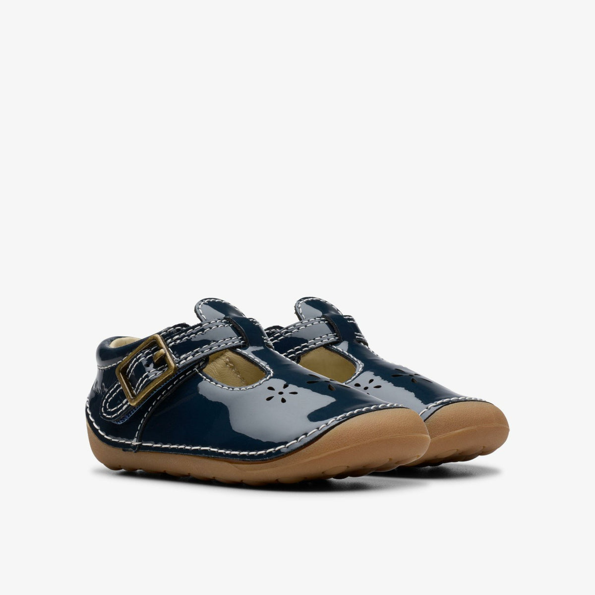 Clarks Tiny Skip Toddler Navy Patent