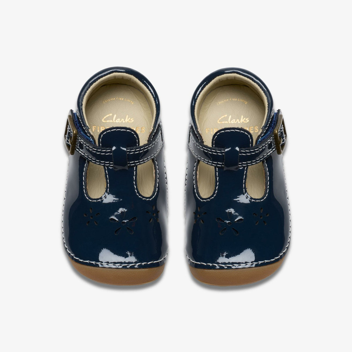 Clarks Tiny Skip Toddler Navy Patent