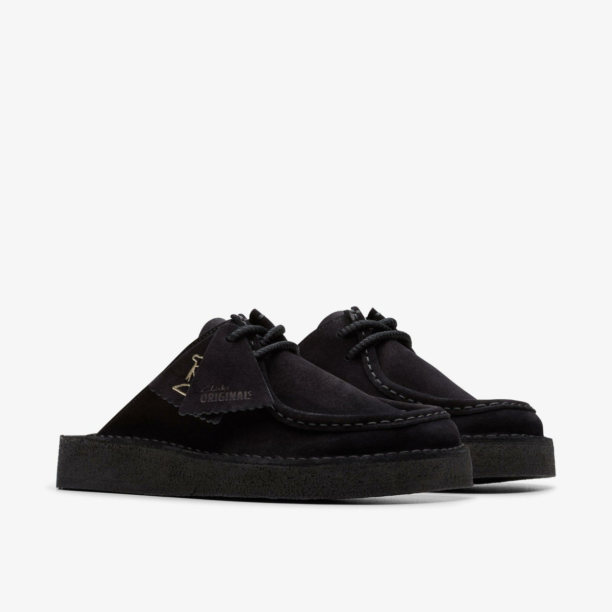 Clarks Desert Nomad Mule Black Suede