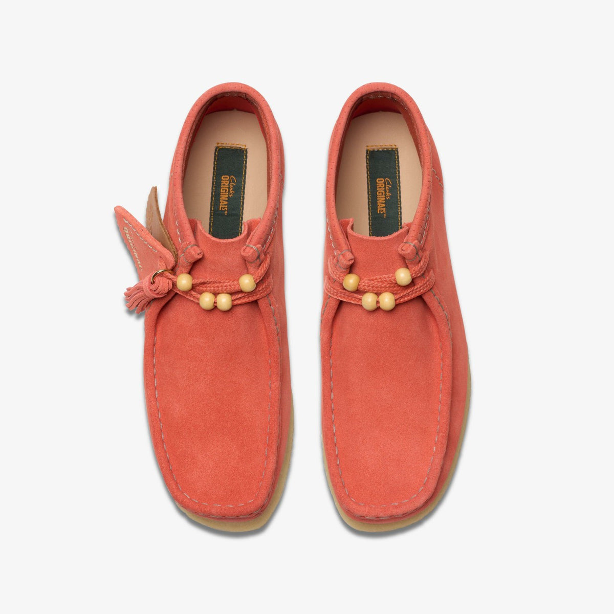 Clarks Wallabee Boot Coral Suede