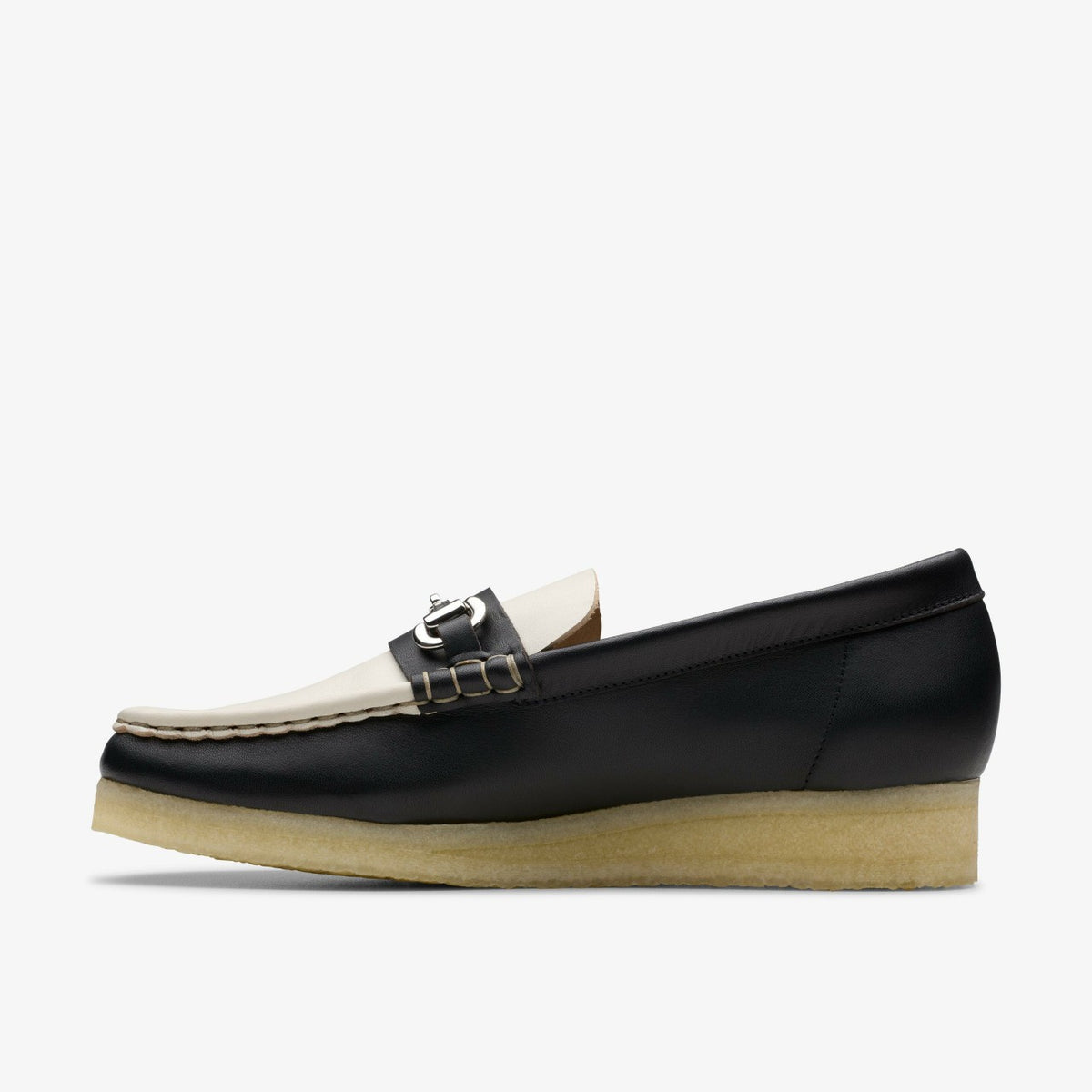 Clarks Wallabee Loafer HBIT Black/White Leather