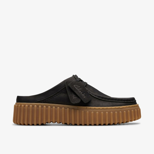 Clarks Torhill Mule Black Nubuck