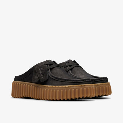 Clarks Torhill Mule Black Nubuck