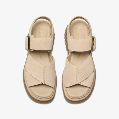 Clarks Evamar Wish Ecru Suede