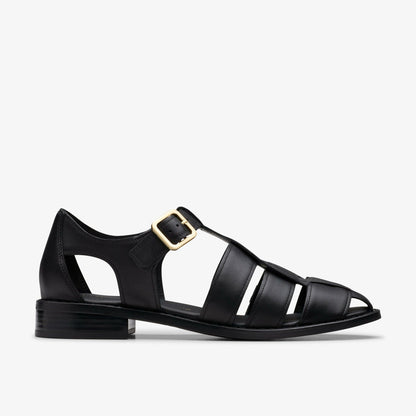 Clarks Hana Sun Black Leather