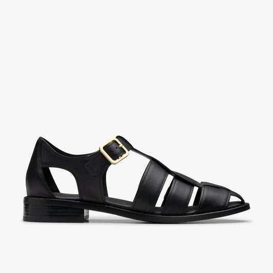Clarks Hana Sun Black Leather