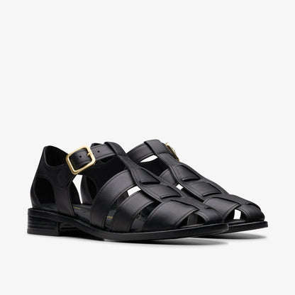 Clarks Hana Sun Black Leather