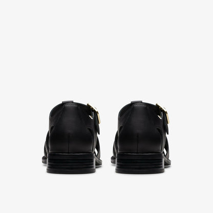 Clarks Hana Sun Black Leather