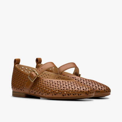Clarks Fawna Jane Tan Leather