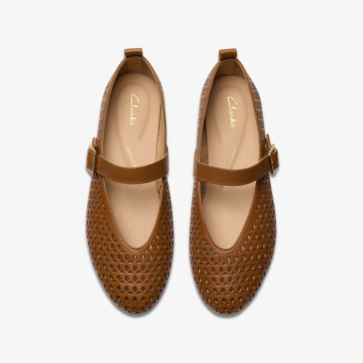 Clarks Fawna Jane Tan Leather