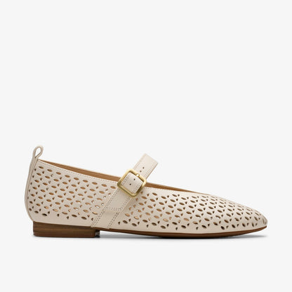 Clarks Fawna Jane Cream Leather