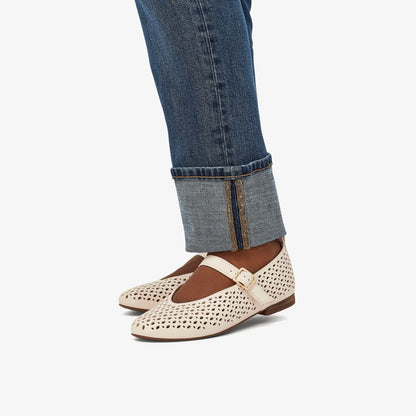 Clarks Fawna Jane Cream Leather