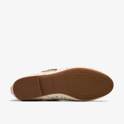 Clarks Fawna Jane Cream Leather