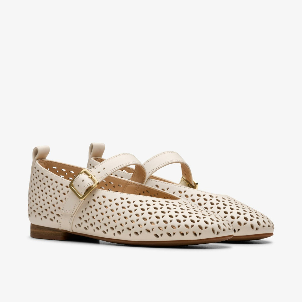 Clarks Fawna Jane Cream Leather