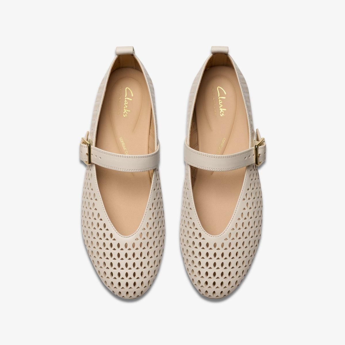 Clarks Fawna Jane Cream Leather