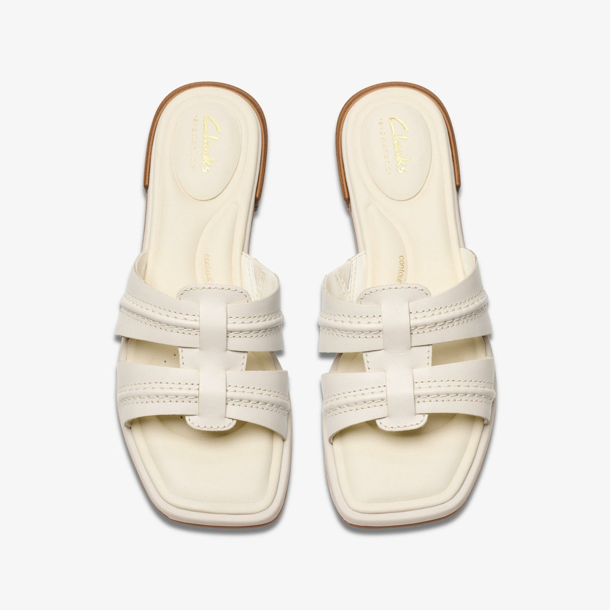 Clarks Ariany Mule Cream Leather