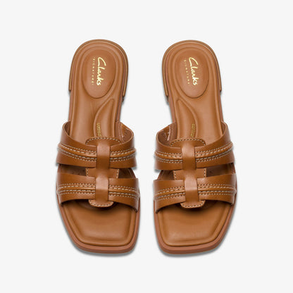Clarks Ariany Mule Tan Leather