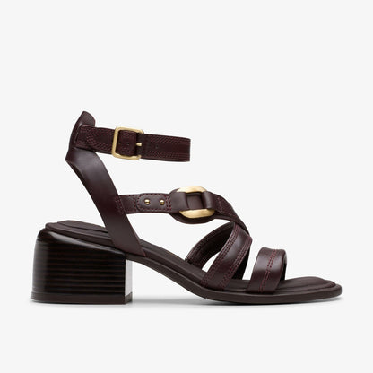 Clarks Morwyn Strap Wine Leather