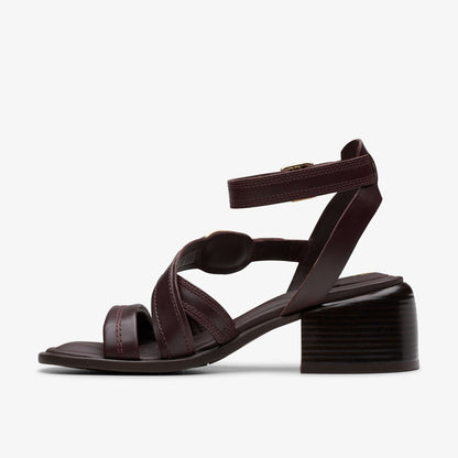 Clarks Morwyn Strap Wine Leather