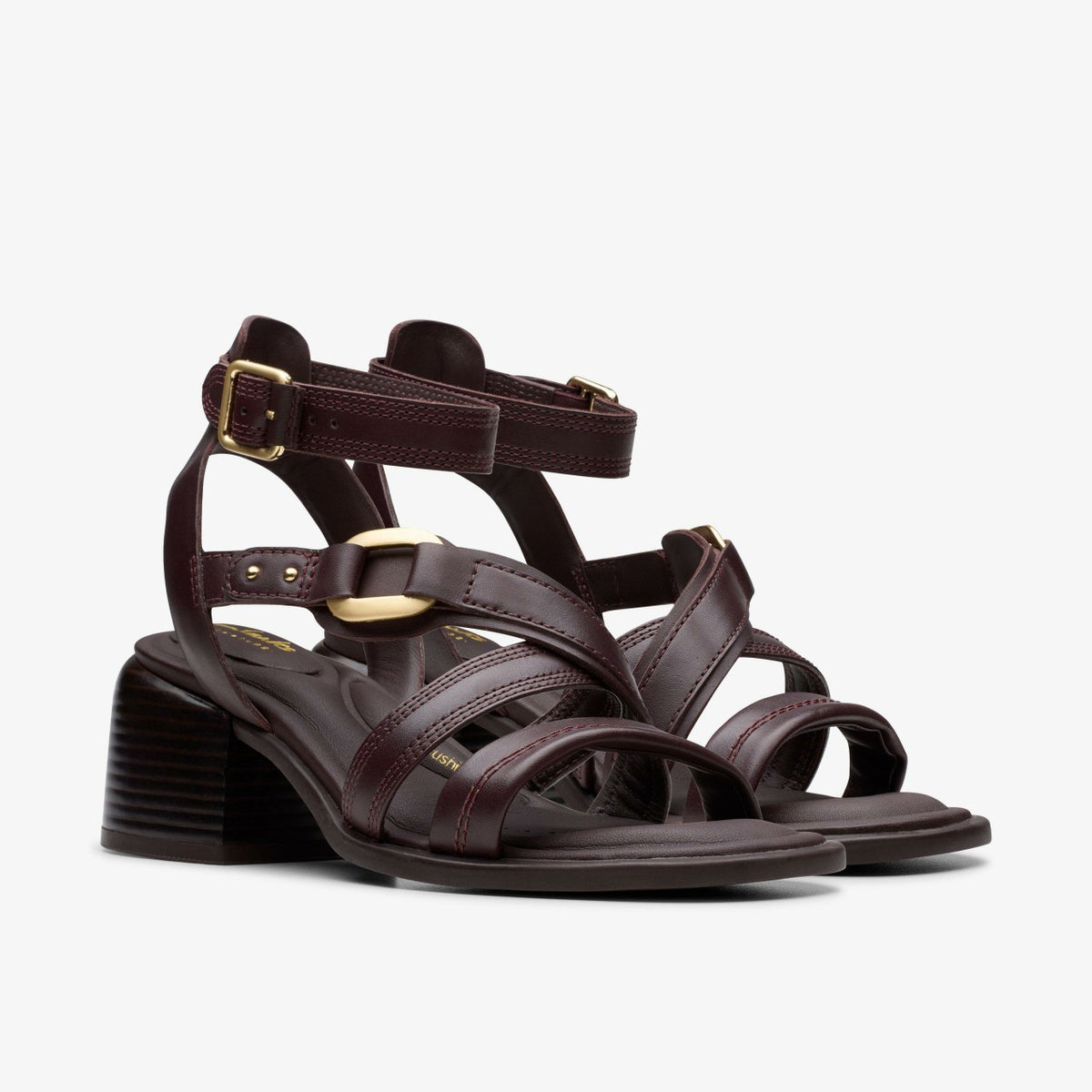 Clarks Morwyn Strap Wine Leather