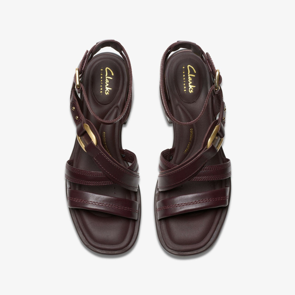 Clarks Morwyn Strap Wine Leather