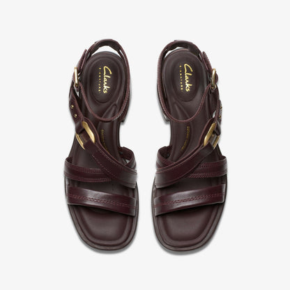Clarks Morwyn Strap Wine Leather