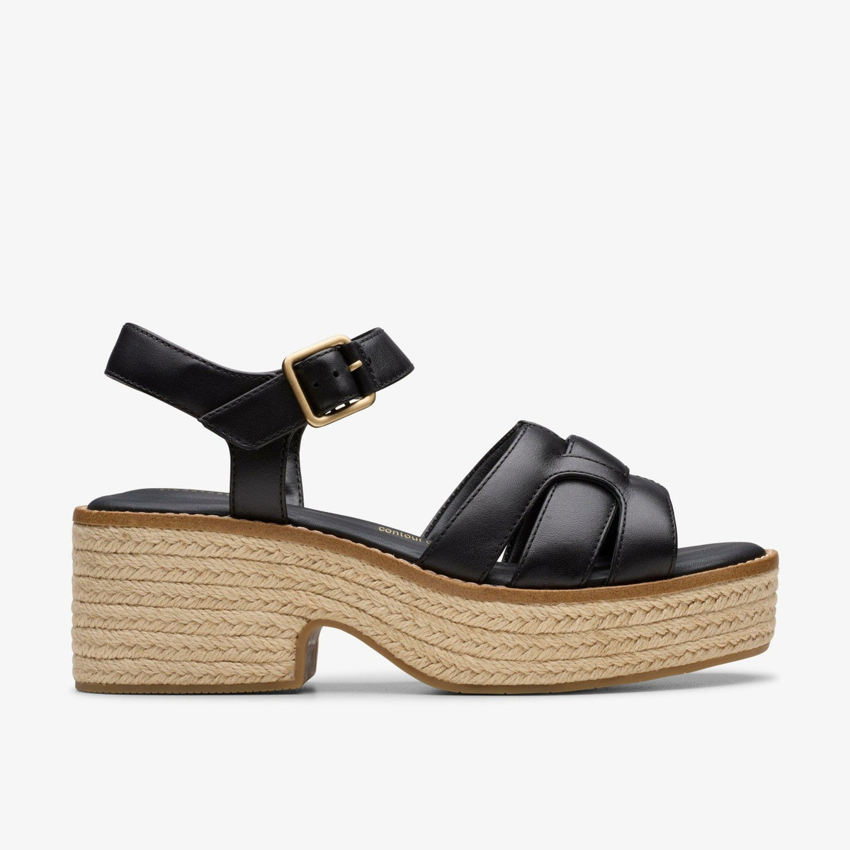 Clarks Coledale Strap Black Leather