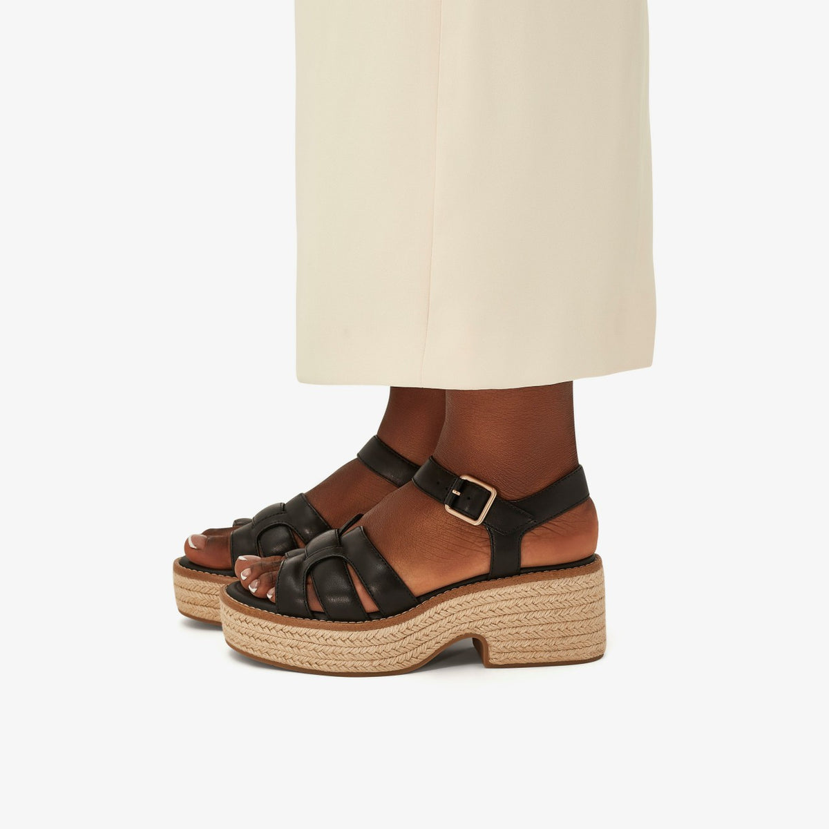 Clarks Coledale Strap Black Leather