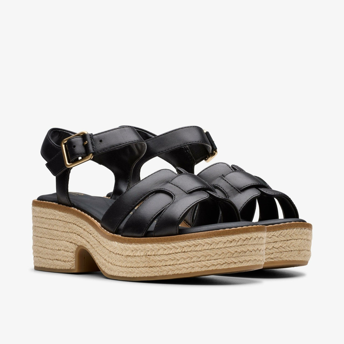 Clarks Coledale Strap Black Leather
