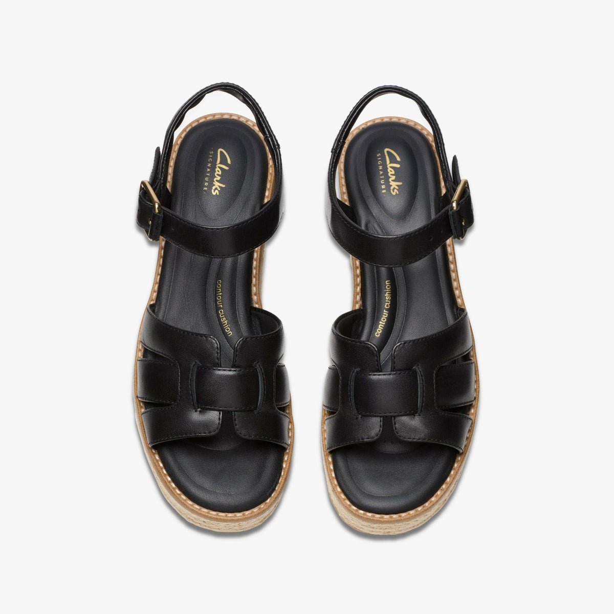 Clarks Coledale Strap Black Leather