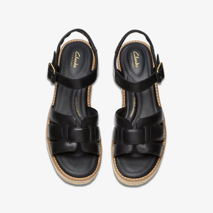 Clarks Coledale Strap Black Leather