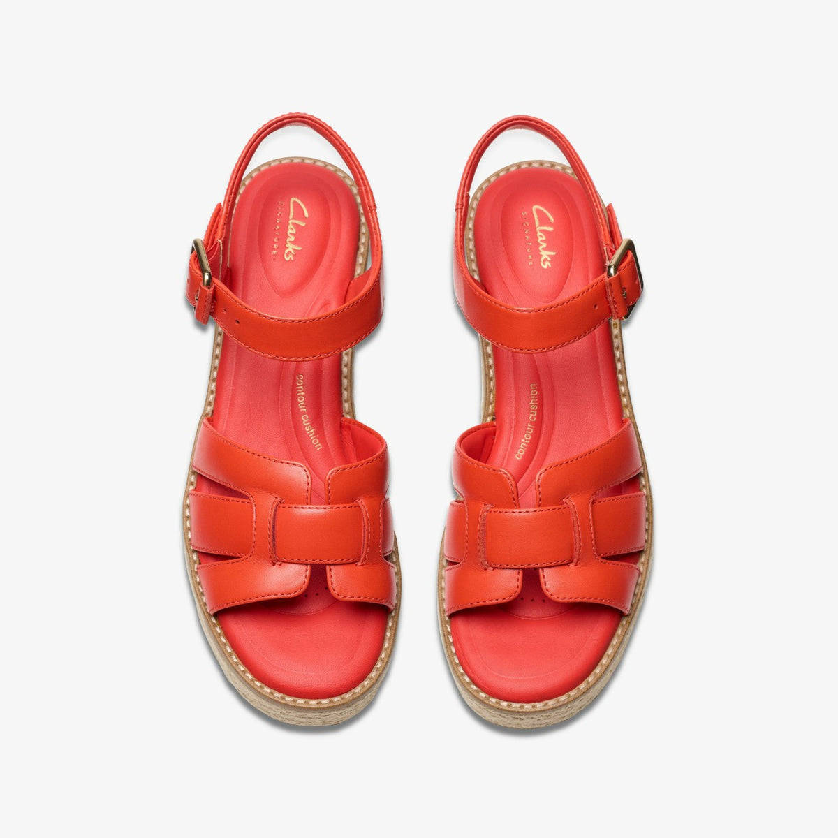 Clarks Coledale Strap Bright Red Leather