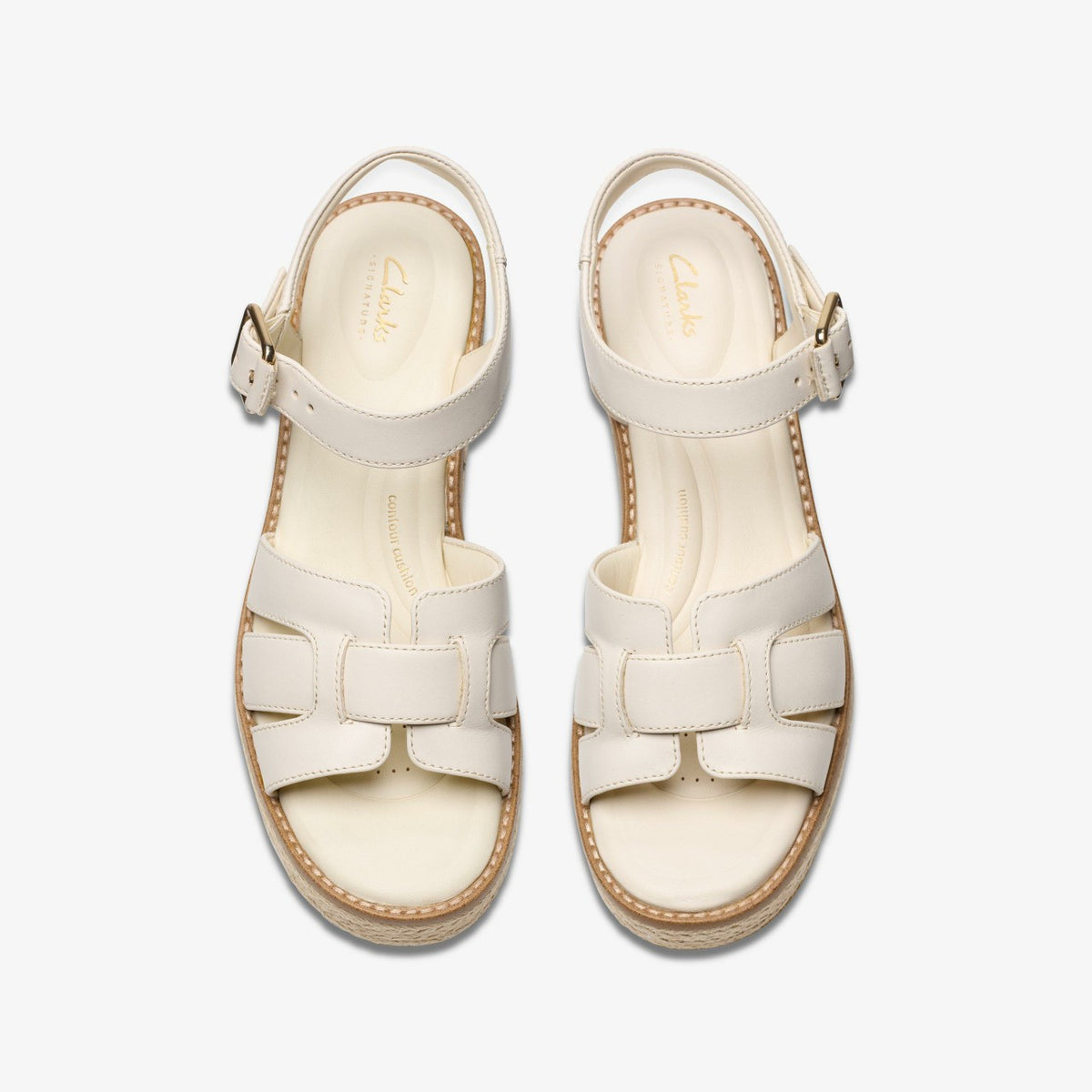 Clarks Coledale Strap Cream Leather