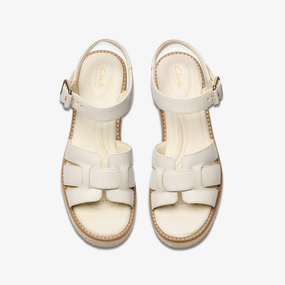 Clarks Coledale Strap Cream Leather
