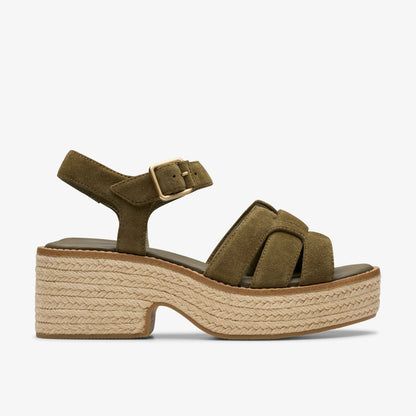 Clarks Coledale Strap Dark Olive Suede