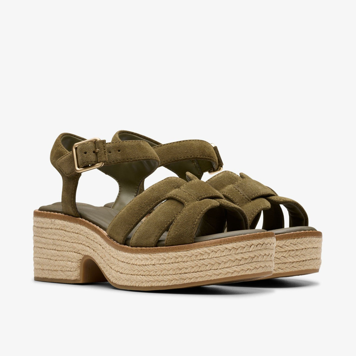 Clarks Coledale Strap Dark Olive Suede
