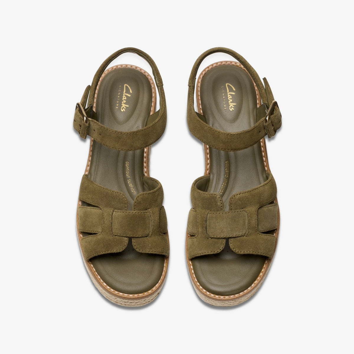 Clarks Coledale Strap Dark Olive Suede