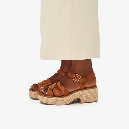 Clarks Coledale Strap Tan Leather