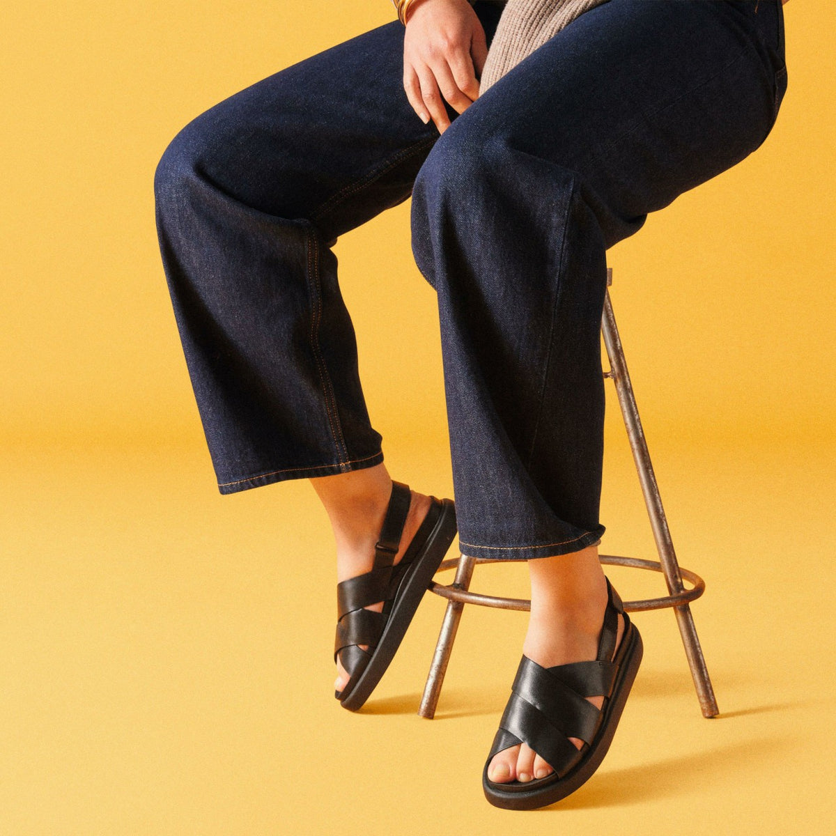 Clarks Aristella Sun Black Leather