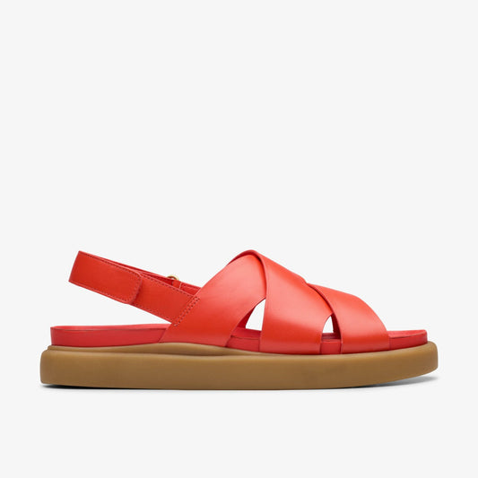 Clarks Aristella Sun Bright Red Leather