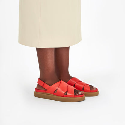 Clarks Aristella Sun Bright Red Leather