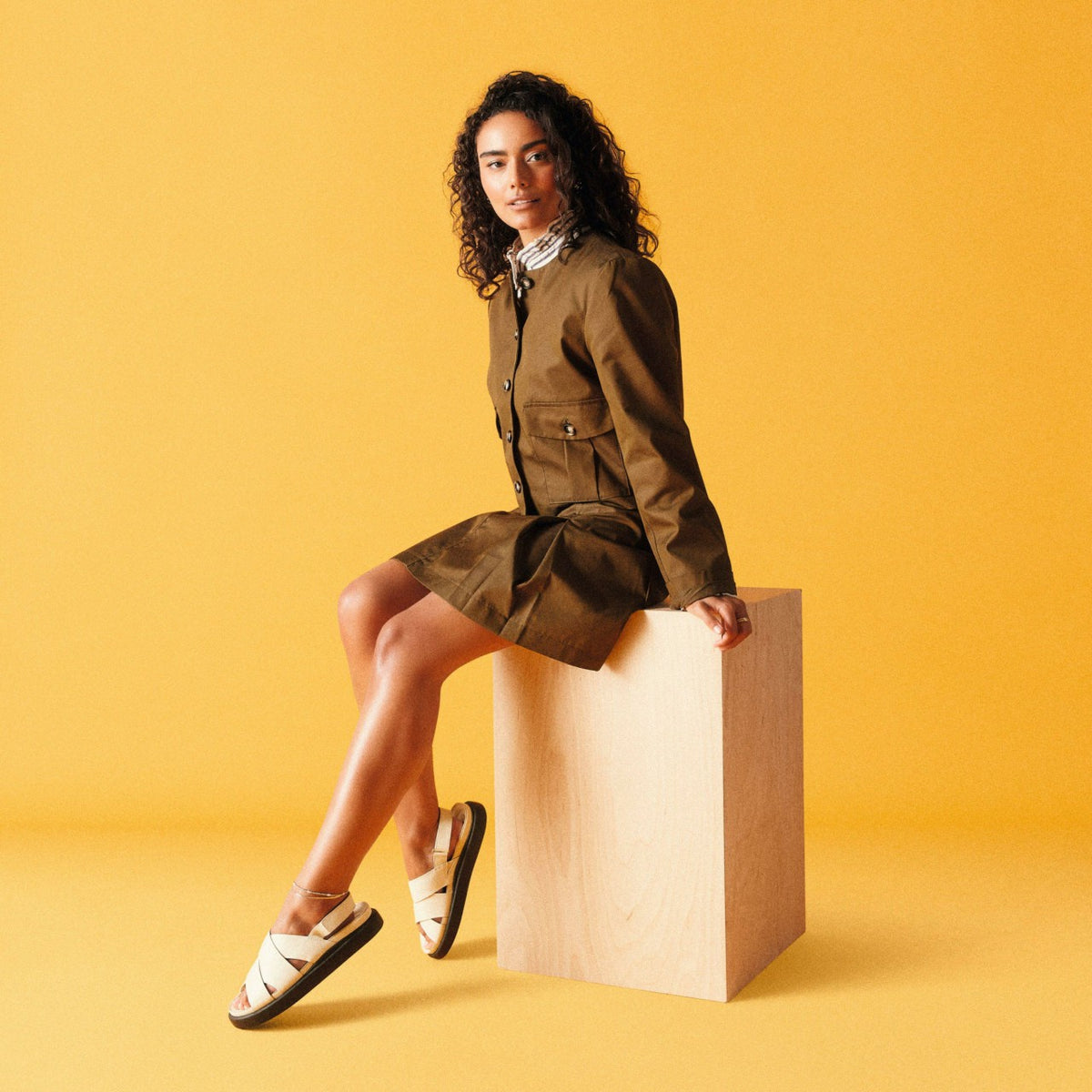 Clarks Aristella Sun Cream Leather