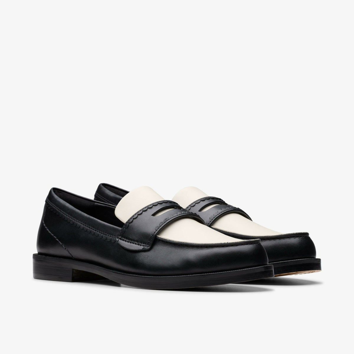 Clarks Straven Edge Black Combination Leather